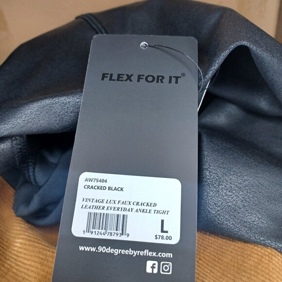 90 Degree by Reflex Vintage Lux Faux Leather Leggings - Picture 5 of 5